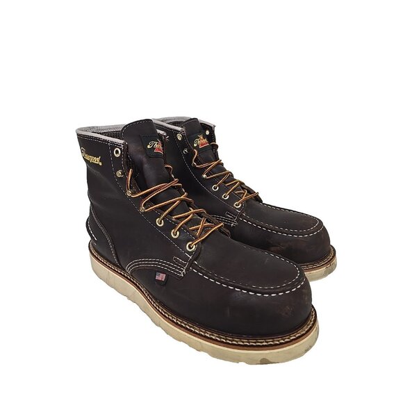 Thorogood Men's 6" Steel Toe WP Wedge Sole Work Boot USA 804-3600 Briar 10.5 2E - Picture 1 of 7